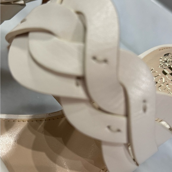 Vince Camuto Rivky two-strap leather dress sandal in a cream - Picture 5 of 8